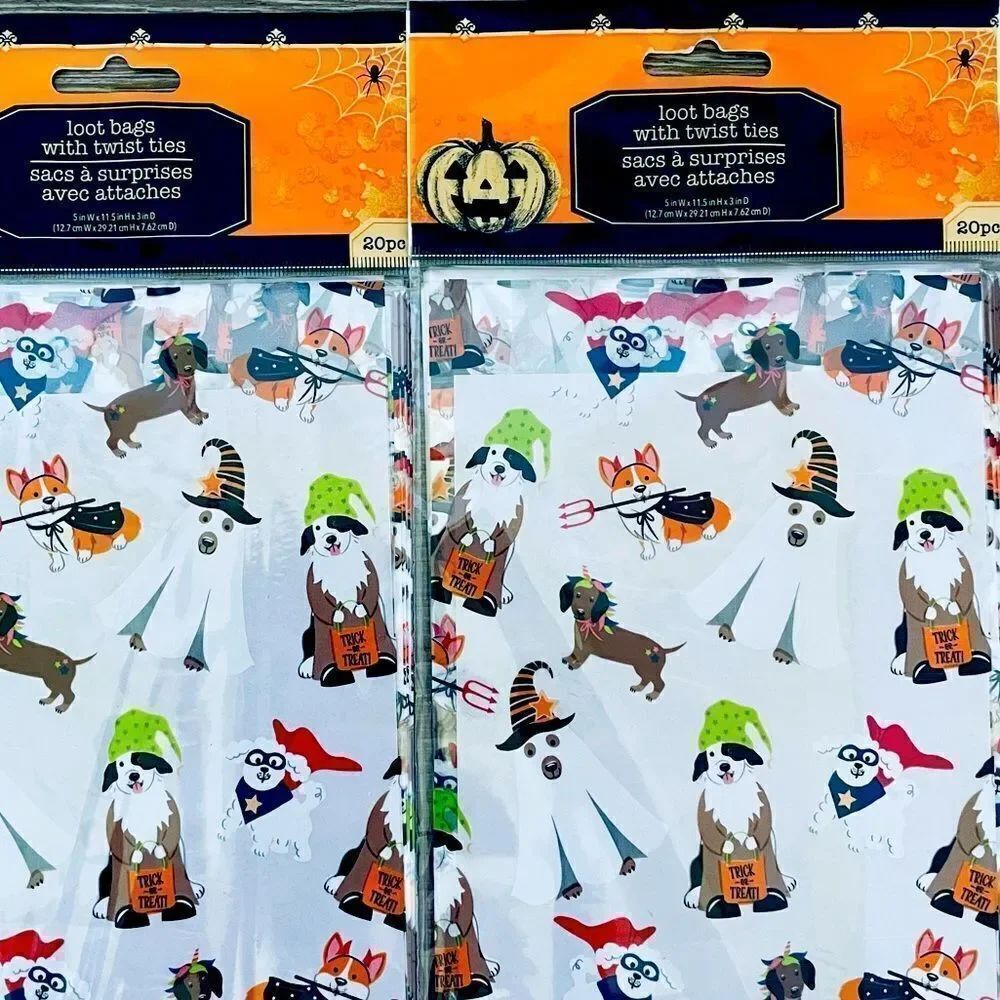 Halloween Dogs Trick or Treat Candy Bags 40-ct